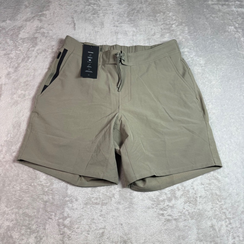 NWT Ten Thousand Mens The Foundation Lined Short 7" M Khaki Olive Athletic